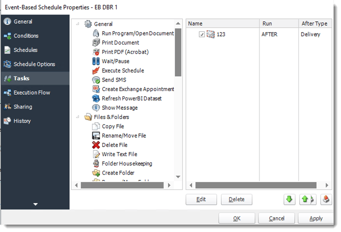 Power BI and SSRS. Event Based Schedule Properties in PBRS.