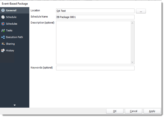 Power BI and SSRS. Event Based Packages Properties in PBRS.