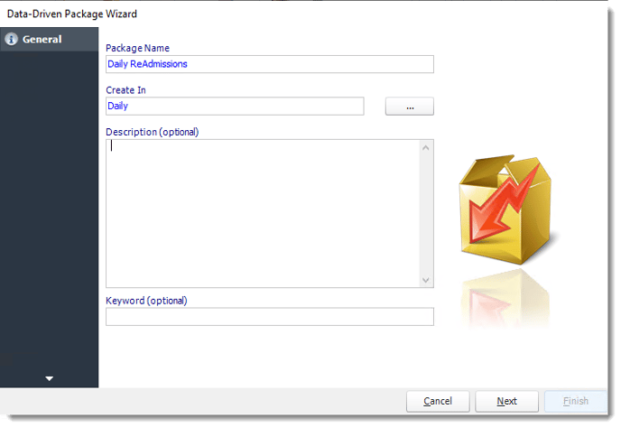 Power BI and SSRS. General Wizard in Data Driven Package in PBRS.