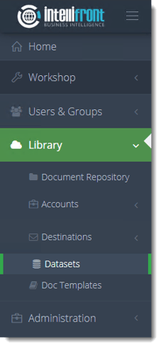 KPI's and Dashboards: Setting up Datasets in IntelliFront BI.