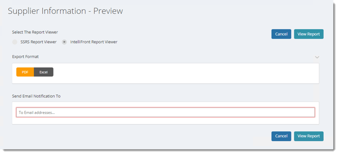 KPIs and Dashboard: Viewing SSRS Reports in User View IntelliFront BI.
