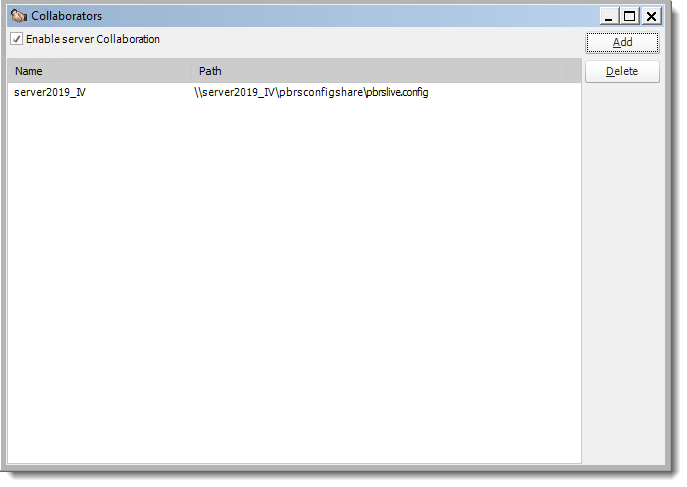Power BI and SSRS Reports: Adding a Collaborator machine in PBRS.