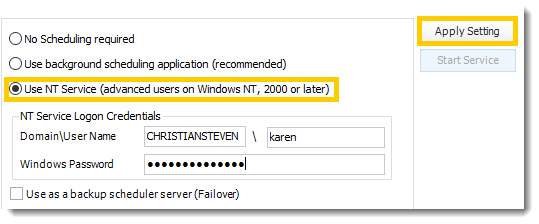 Power BI and SSRS. Scheduler section in Options in PBRS