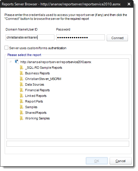 SSRS. Report Server Browser in SQL-RD.