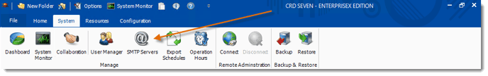 Crystal Reports: CRD System Menu.