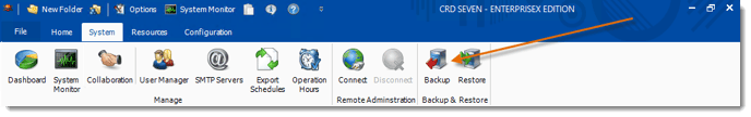 Crystal Reports: CRD System Menu.