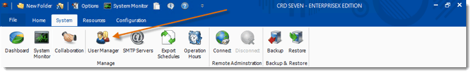 Crystal Reports: CRD System Menu.