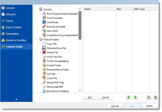 Crystal Reports: Custom Tasks Wizard in CRD.