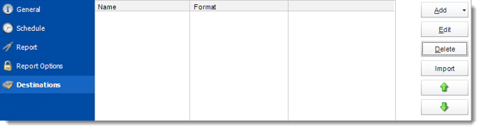 Crystal Reports: Destination Wizard in CRD.