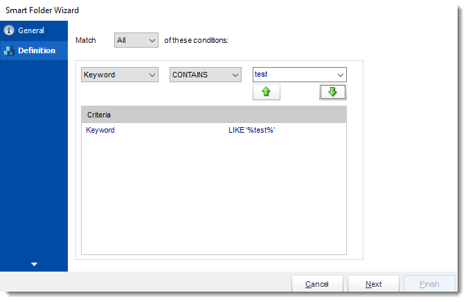 Crystal Reports: Definition Wizard in Smart Folders in CRD.