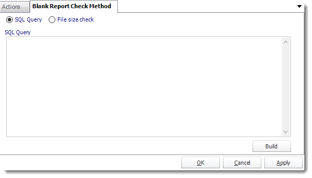 Blank report check method _ sql query