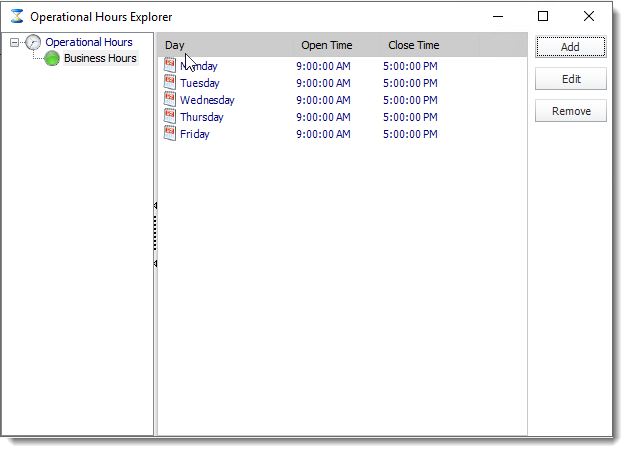 operational hours explorer