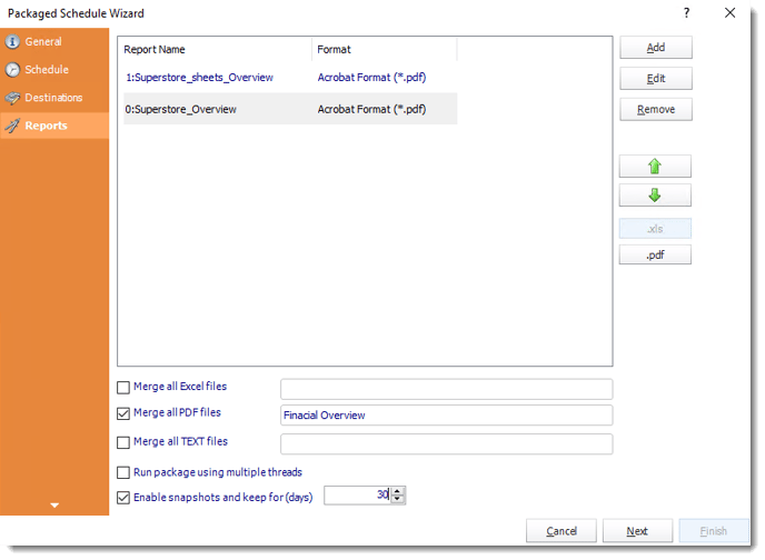 ATRS Pachage Schedule Add Reports Complete