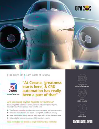Case Study: Cessna Aircraft Case Study: Cessna Aircraft