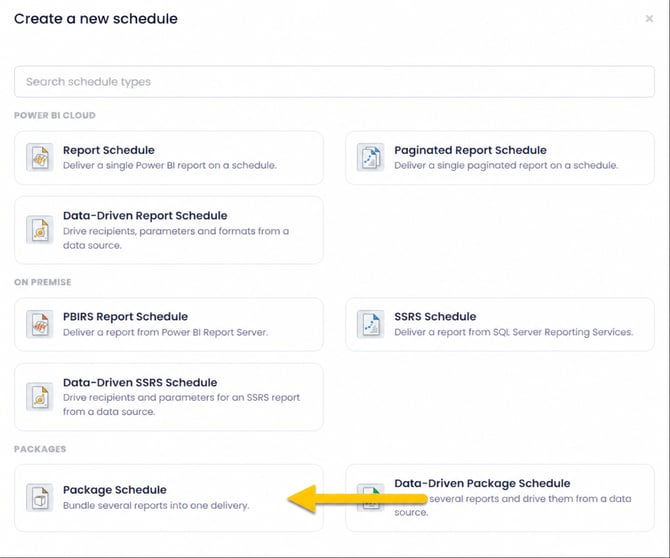 Create a New Schedule Dialog