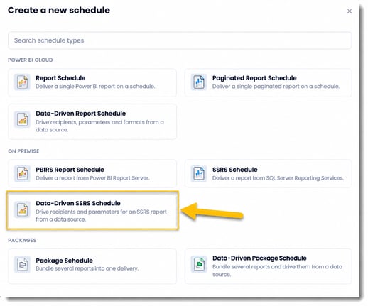 Create a New Schedule Modal