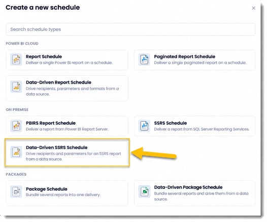 Create a New Schedule Modal