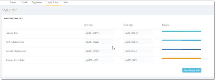 IFBI settings style