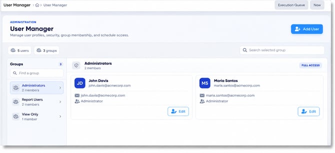 Modern User Manager Dashboard