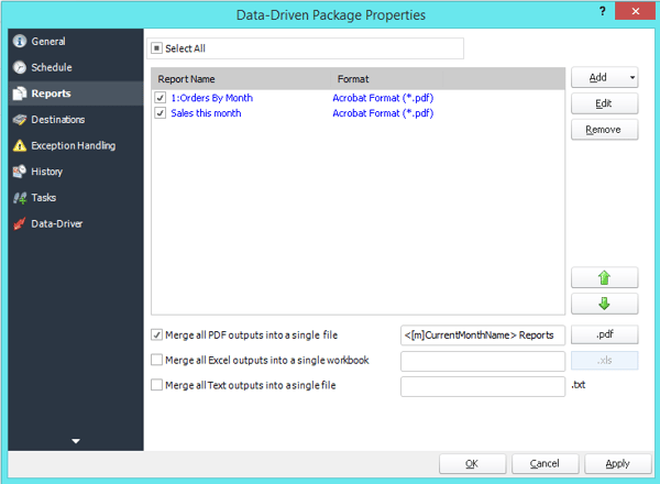how to schedule export