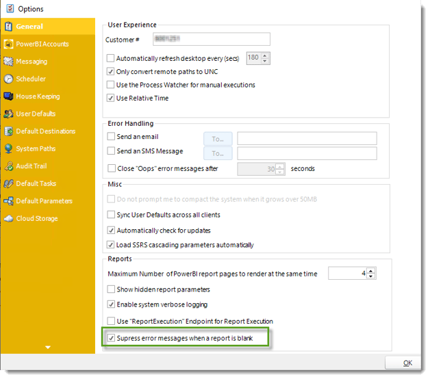 Option To Suppress Power BI Or SSRS Blank Report Error Message