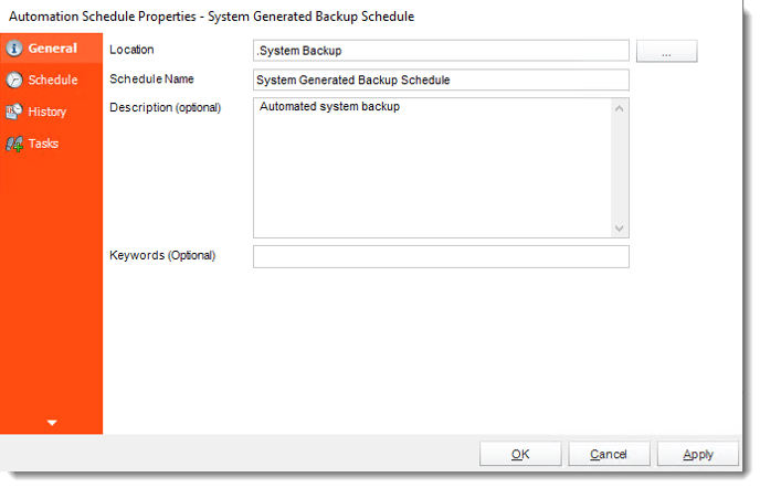 Crystal Reports: System Generated Backup Schedule in CRD.