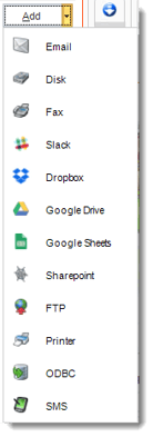 Crystal Reports: Destinations Wizard in CRD.