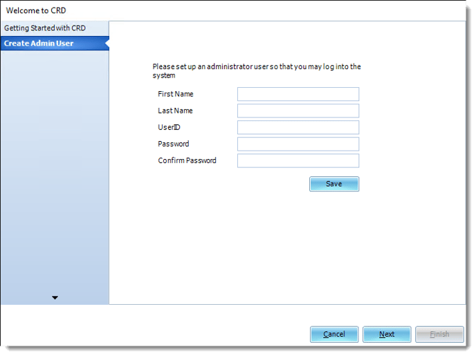 Create Admin User in CRD