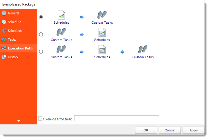 Crystal Reports: Event Based Package Properties Wizard in CRD.