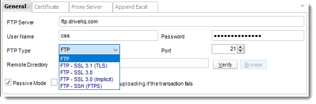 Crystal Reports: FTP Destination in CRD.