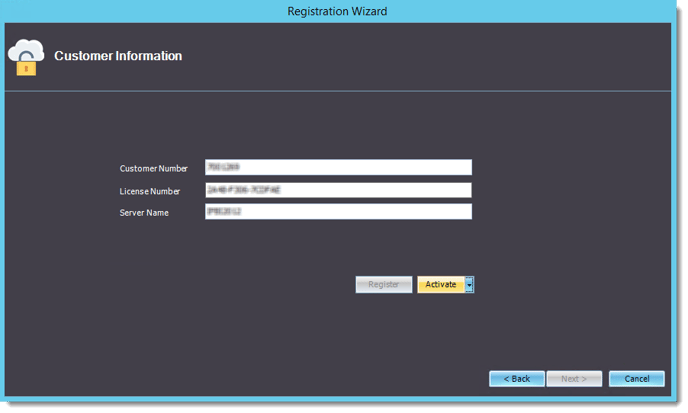 Activate Customer Information in Registration Wizard in IFBI