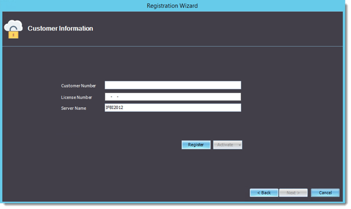 IFBI Customer Information Registration Wizard