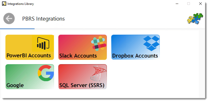 Sharing Power BI and SSRS Accounts in PBRS.