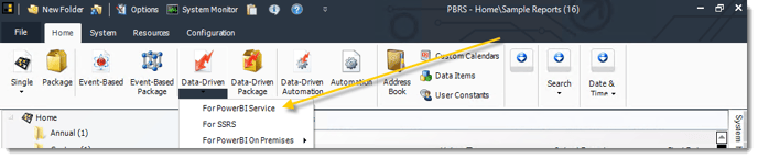 Power BI and SSRS. Data Driven Schedule in PBRS