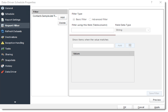 Power BI and SSRS. Data Driven Schedule Properties in PBRS