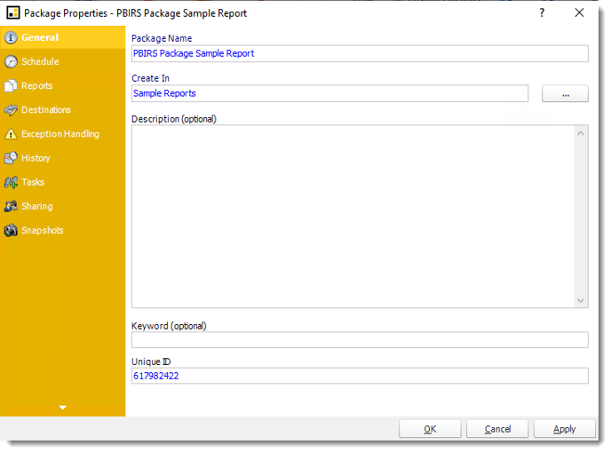 Power BI and SSRS. Package Schedule Report Properties for PBIRS in PBRS.