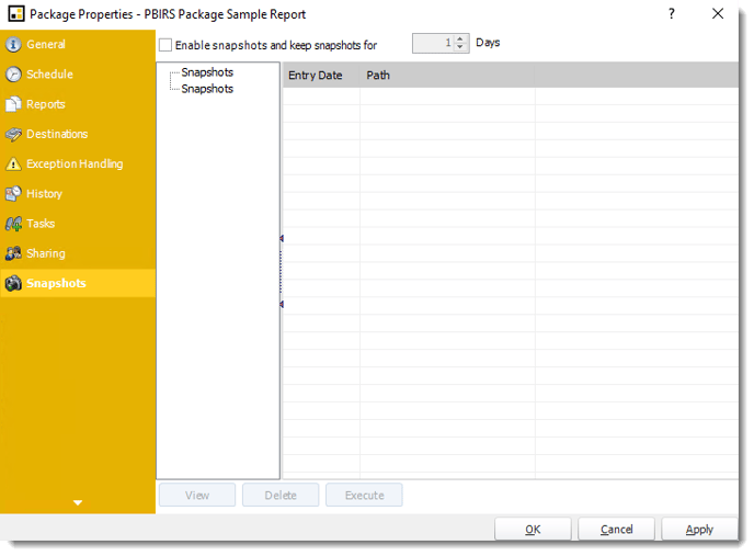 Power BI and SSRS. Package Schedule Report Properties for PBIRS in PBRS.