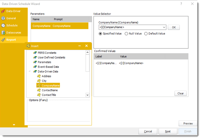 Power BI and SSRS. Report Wizard in Data Driven Schedule in PBRS.