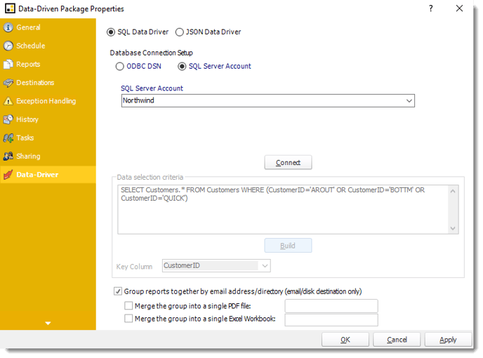 Power BI and SSRS. Data Driven Package Properties in PBRS.