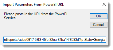 Power BI and SSRS: Import Parameter from Power BI URL in PBRS.