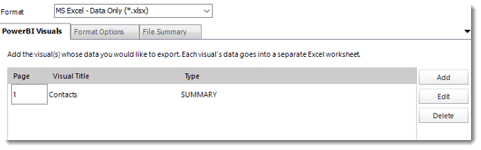 Power BI and SSRS. Excel format section in Destination Wizard in PBRS.