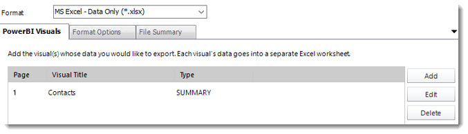 Power BI and SSRS. Excel format section in Destination Wizard in PBRS.