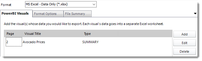 Power BI and SSRS. Excel format section in Destination Wizard in PBRS.