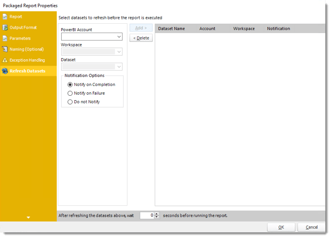 Power BI and SSRS: Packaged Report Properties Wizard in PBRS.