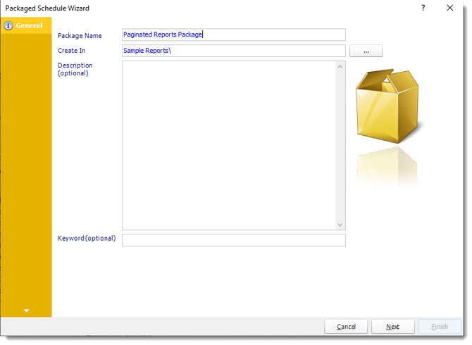 Power BI and SSRS Reports: General Wizard in Package in PBRS.