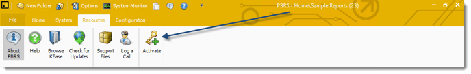 Power BI and SSRS Reports: PBRS Home Screen.
