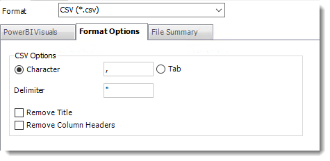 Power BI Reports and SSRS Reports: CSV Output Formats for Power BI Schedules in PBRS.