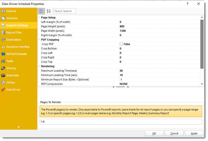 Power BI and SSRS. Data Driven Schedule Properties in PBRS