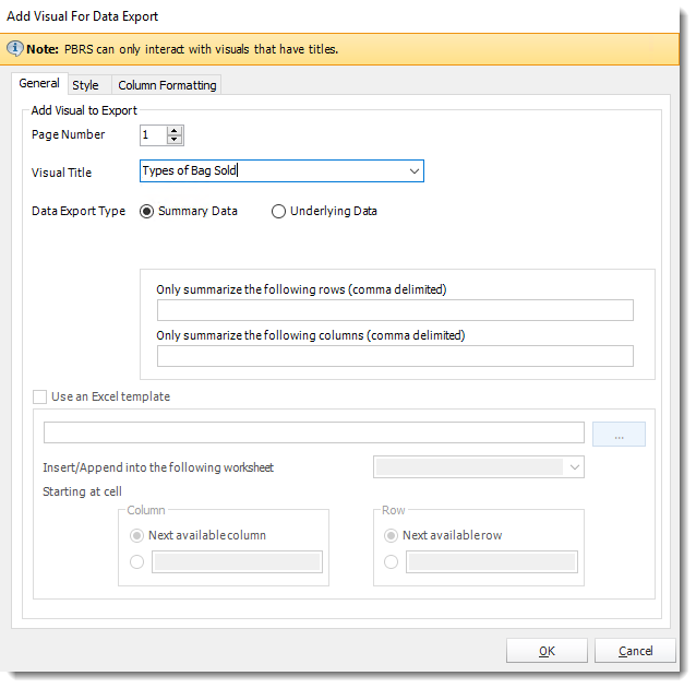 Power BI and SSRS. PDF Data Only format section in Destination Wizard in PBRS.