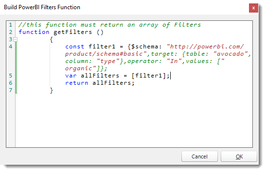 Power BI and SSRS. Package Report Properties of Package Schedule Report for Power BI in PBRS.